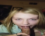 Perfect Blonde Teen Blowjob
