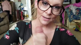 TABOO Blonde MILF sucks step son cock
