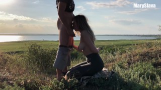 Fucked a fit girl right during training outdoors