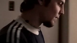 Naughty amateur Maxxx Pound jerks off big dick and pees solo