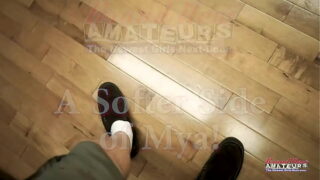 Petite Blonde Mya Gets Her Pussy Fingered As She Gives A Handjob To A Cock!