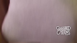 This brunette teen had nice natural D cup tits