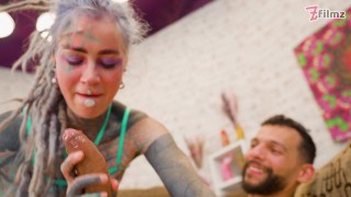 Hard Anal Fuck for Tattoo Girl – Big Cook destroys her asshole – ATM Hardcore Assfuck with Creampie