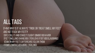 Erotic Audio porn for men  | Trick or Treat FUCK my feet | I want you to fuck my feet for Halloween