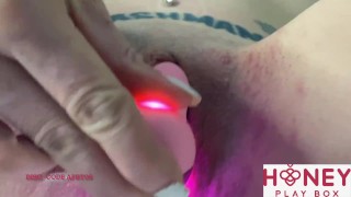 Honey play box product test snail makes her cum so hard with a brain melting finishing orgasm