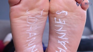 Smelly feet teasing with goddess Kasin (JOI, POV feet, stinky feet, barefoot, Russian feet, soles)