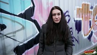 GERMAN SCOUT – Slim Czech Teen Stefani Jameson with Saggy Tits Pick Up for First Casting Fuck