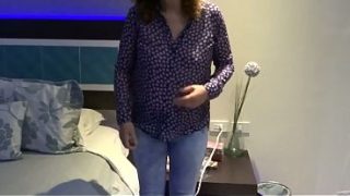 With my brother-in-law at the motel, I put on lingerie for anal sex; I love his big cock.